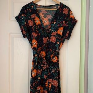 Zara Midi Tropical Floral Dress